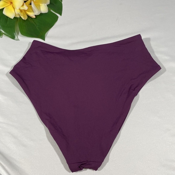 NEW Becca Color Code‎ Crossover High Waist Bikini Bottoms Merlot [ Small ] - Picture 9 of 11